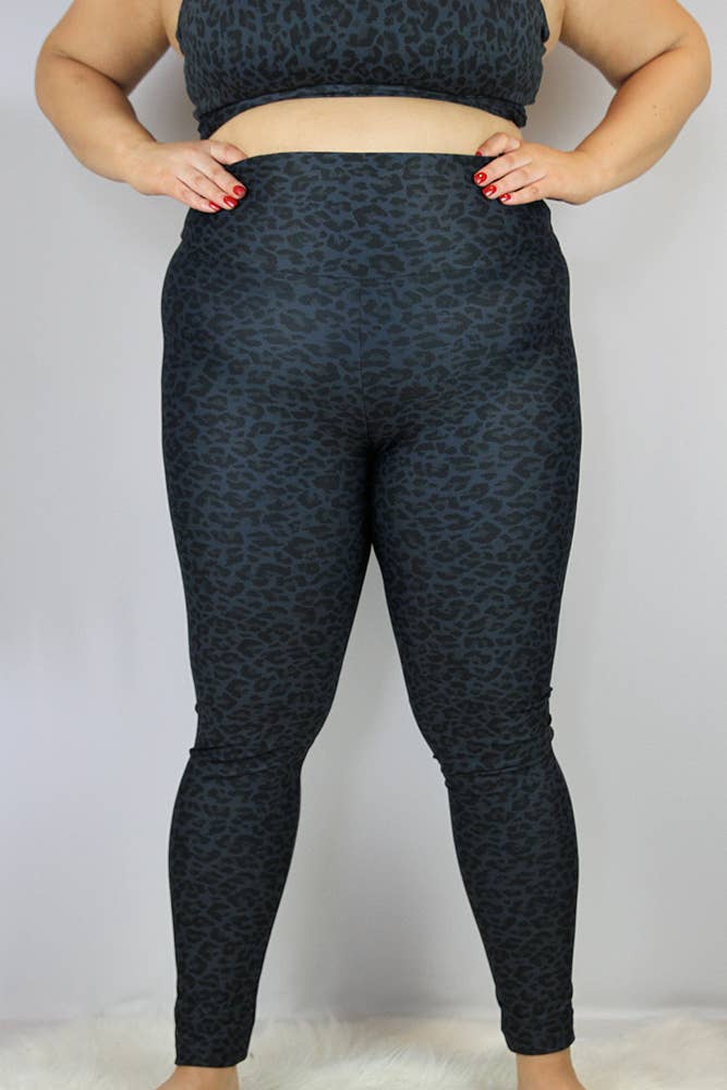 Carbon Animal Print Leggings/Tights - Plus Size